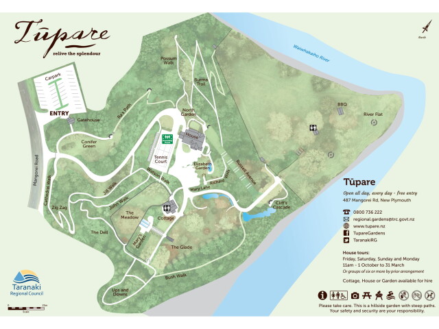 Tupare Garden Map